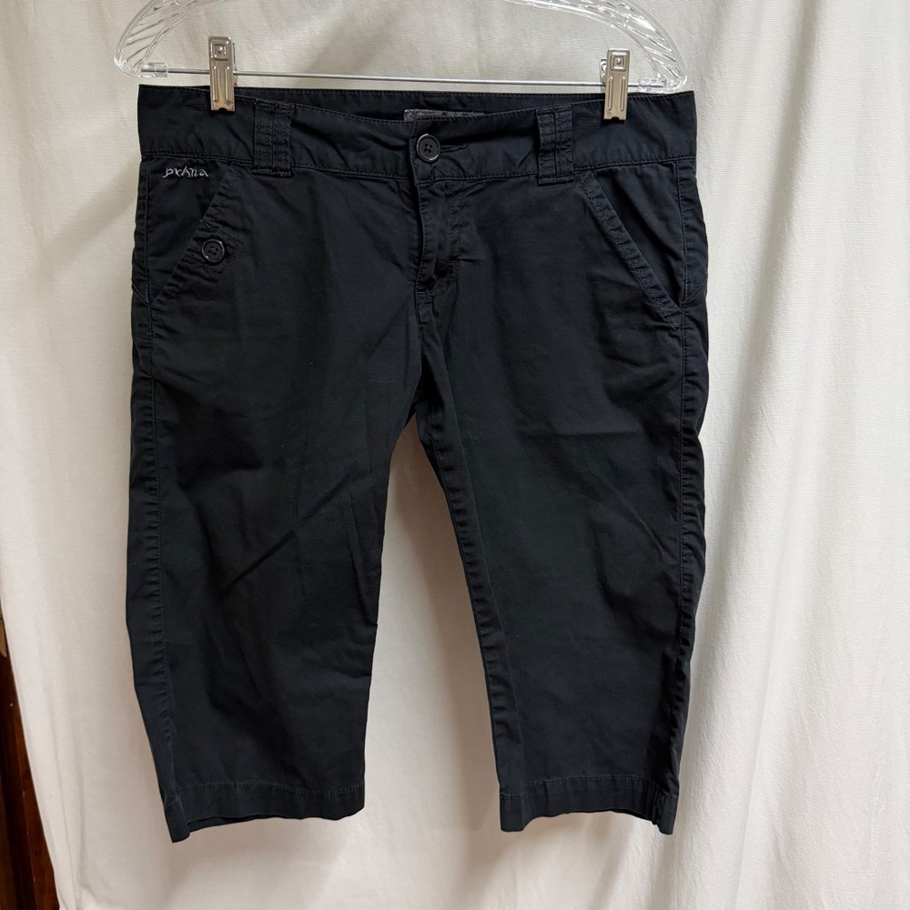 Prana Womens Black Bermuda Shorts Size 4 Hiking Outdoor Casual Knee Length